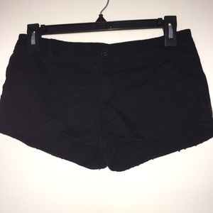 black jean shorts